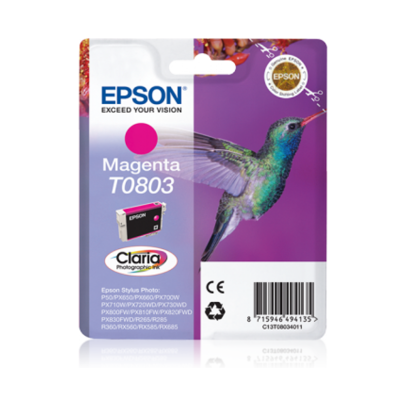 Epson T0803 Colibri - magenta - originale - cartouche d'encre