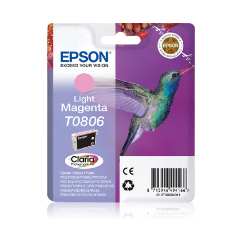 Epson T0806 Colibri - magenta clair - originale - cartouche d'encre