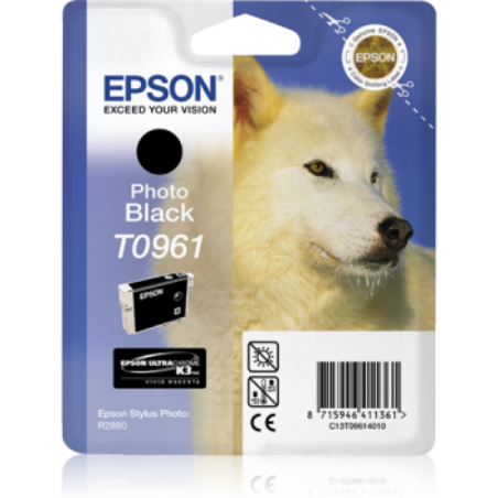 Epson T0961 Loup - noire photo - originale - cartouche d'encre