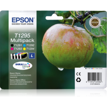 Epson T1295 Pomme - Pack de 4 - noire, cyan, magenta, jaune - original - cartouche d'encre