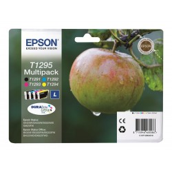 Epson T1295 Pomme - Pack de 4 - noire, cyan, magenta, jaune - original - cartouche d'encre