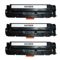 Toner équivalent à HP 305X Pack de 3 Noir