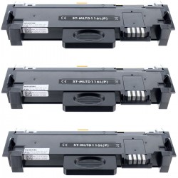 Toner équivalent à Samsung MLT-D116L Pack de 3 Noir