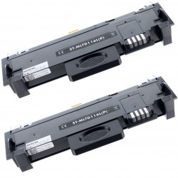 Toner équivalent à Samsung MLT-D116S Pack de 2 Noir