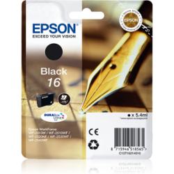 Epson T16 Stylo Plume - noire - originale - cartouche d'encre