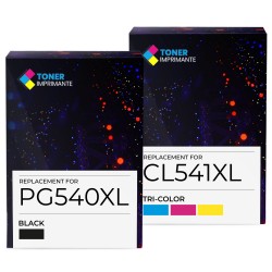 Pack de 2 cartouches imprimantes compatibles Canon PG540XL CL541XL Noir, Couleur