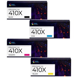 Toner équivalent à HP Multipack 410X Pack de 4 Noir, Jaune, Cyan, Magenta