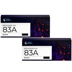 Toner équivalent à HP 83A Pack de 2 Noir