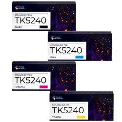 Toner équivalent à Kyocera Multipack TK5240 Pack de 4 Noir, Jaune, Cyan, Magenta