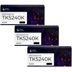 Toner équivalent à Kyocera TK5240K Pack de 3 Noir