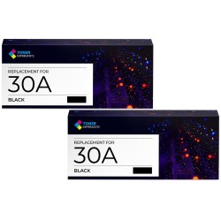 Toner équivalent à HP 30A Pack de 2 Noir