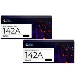 Toner équivalent à HP 142A Pack de 2 Noir