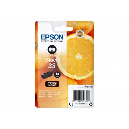 Epson T33 Orange - noire photo - originale - cartouche d'encre