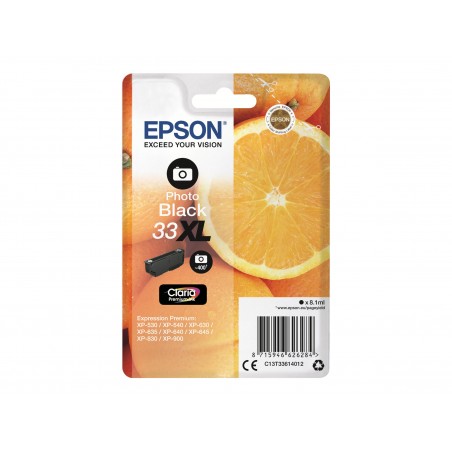 Epson T33XL Orange - à rendement élevé - noire photo - originale - cartouche d'encre