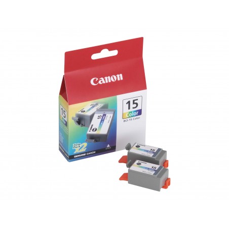 Canon BCI-15 - Pack de 2 - couleurs (cyan, magenta, jaune) - original - cartouche d'encre