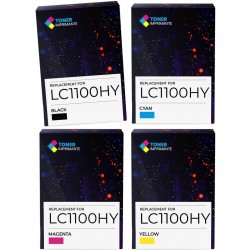 Cartouche d'encre équivalent à Brother Multipack LC1100HY Pack de 4 Noir, Jaune, Cyan, Magenta