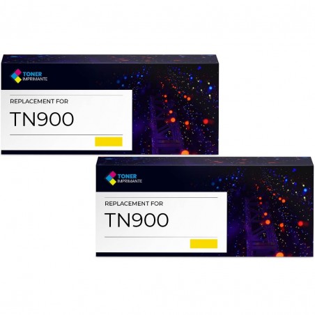 Toner équivalent à Brother TN-900Y 2PK Pack de 2 Jaune