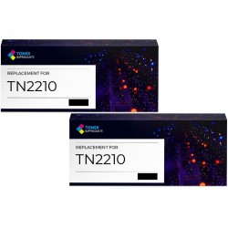 Toner équivalent à Brother TN2210 Pack de 2 Noir