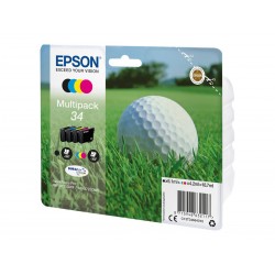 Epson T34 Balle de Golf - Pack de 4 - noire, cyan, magenta, jaune - original - cartouche d'encre