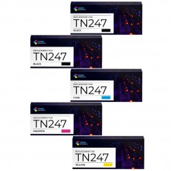 Pack de 5 toners Brother TN247 compatible
