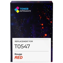 Cartouche d'encre équivalent à Epson Red T0547 Capacité standard Rouge