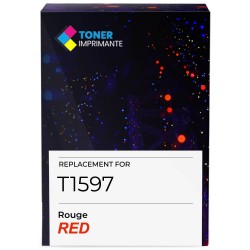Cartouche d'encre équivalent à Epson Red T1597 Capacité standard Rouge
