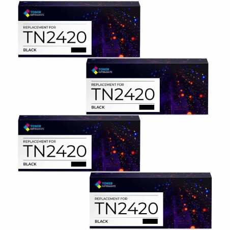 Pack de 4 toners compatibles TN2420 Brother