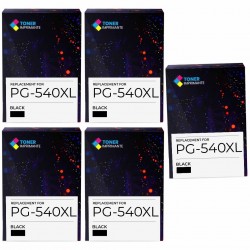 Pack de 5 Canon PG-540XL CL-541XL cartouches d'encre compatibles