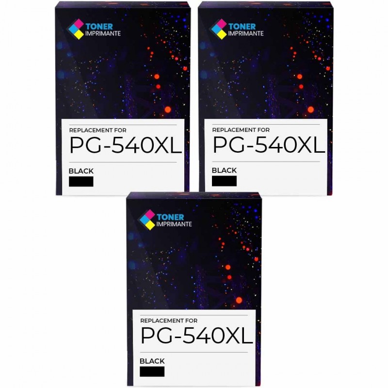 Pack de 3 Canon PG-540XL CL-541XL cartouches d'encre compatibles