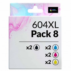 Pack de 8 Epson 604XL cartouches d'encre compatibles