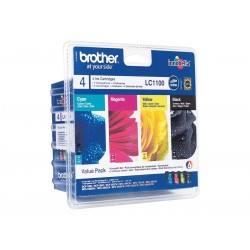 Brother LC1100 - Pack de 4 - noire, cyan, magenta, jaune - original - cartouche d'encre